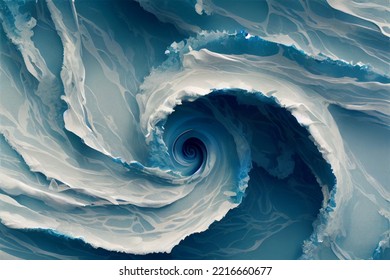 Illustration Abstract Background Blue Wave Water Cyclone