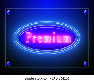 illustration of an abstract background with frame rendering and button premium