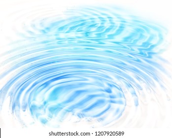 Illustration With Abstract Blue Water Ripples