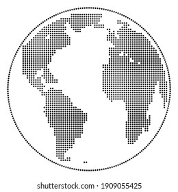 Illustration Of The Abstract Dot Globe Icon