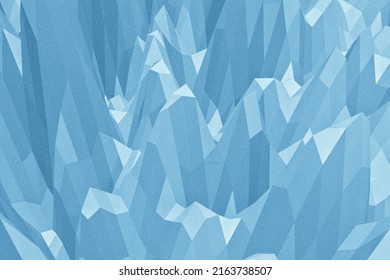Illustration of abstract ice cliffs or  ice glacier colored blue ice suitable for abstract background. 