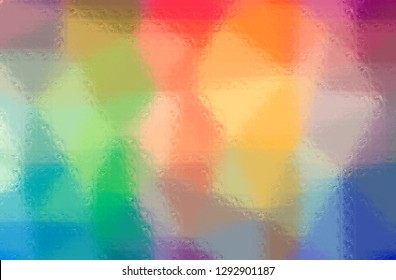 Illustration of abstract Orange, Green, Yellow And Red Glass Blocks Horizontal background.