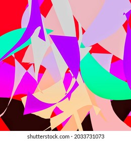 illustration of abstract patterns and colors. uneven patterns and colors give abstract value to the painting.