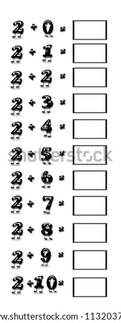 Illustration of addition table 2.
