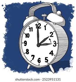 illustration of an alarm clock return to standard time - daylight saving time ends - Powered by Shutterstock