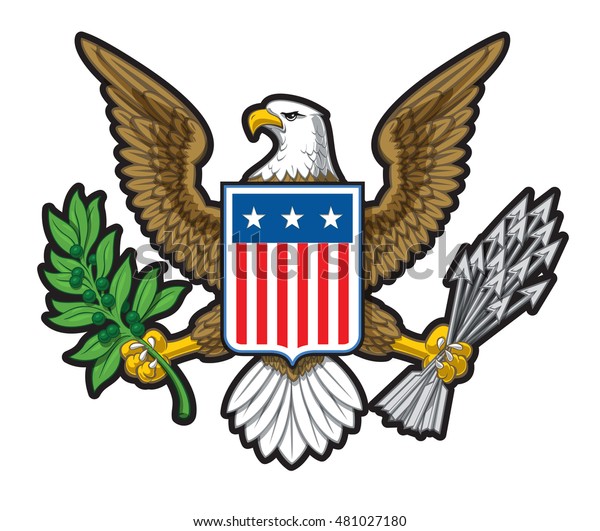 Illustration American Bold Eagle National Symbol Stock Illustration ...