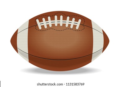 Illustration of an American football ball, white background