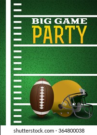 An Illustration For An American Football Big Game Party.