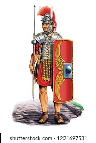 Illustration Of An Ancient Roman Soldier