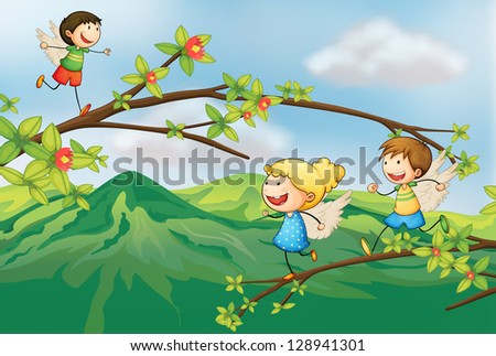 Similar – Image, Stock Photo angel Environment Plant