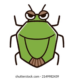 Illustration Of An Angry Stink Bug Character.