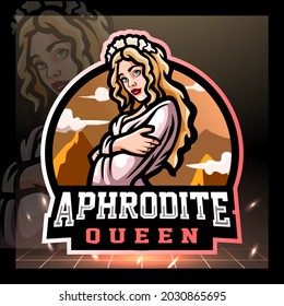 Illustration Of Aphrodite Mascot. Esport Logo Design