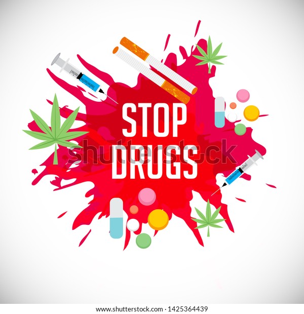 Illustration Background Drug Abusing Concept Poster Stock Illustration ...