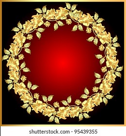 Gold Circle Flower Images Stock Photos Vectors Shutterstock