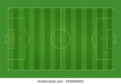 Illustration of background soccer field. Dimensions close to a real one.