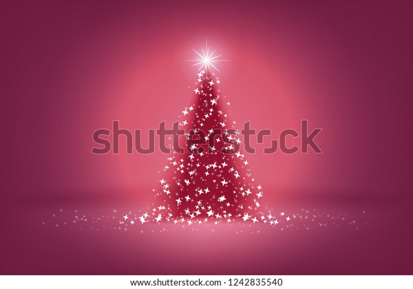 Download Illustration Beautiful Pink Christmas Tree Lights Stock Illustration 1242835540 PSD Mockup Templates