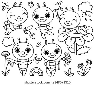 1,598 Black white bee clipart Images, Stock Photos & Vectors | Shutterstock