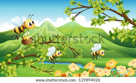 Similar – Foto Bild honeybee Natur Pflanze