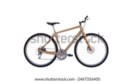 Illustration of bicycle 3d model rendering