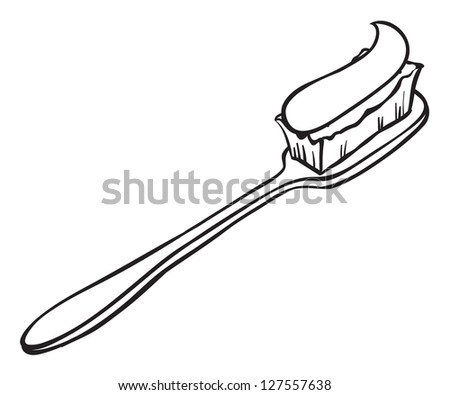 Image, Stock Photo Black toothpaste and toothbrush over grey