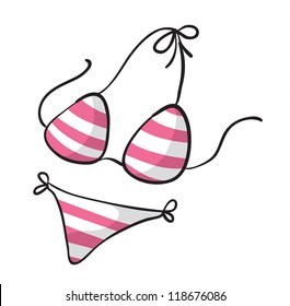 illustration of a bikini on a white background