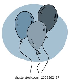 illustration of birthday party decoration balloons - Powered by Shutterstock