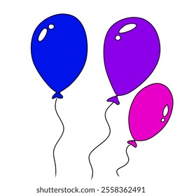 illustration of birthday party decoration balloons - Powered by Shutterstock