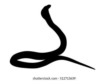 Illustration Black Backlight King Cobra Silhouette Stock Illustration ...