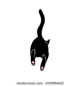 Illustration Of A Black Cat Running Away