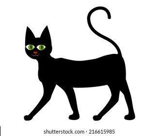 Illustration Black Cat Walking のイラスト素材 Shutterstock