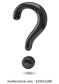 Illustration Of Black Question Mark Sign