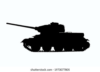 Illustration Black Soviet T34 Tank Fine Stock Illustration 1973077805 ...