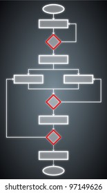 illustration of a blank flowchart