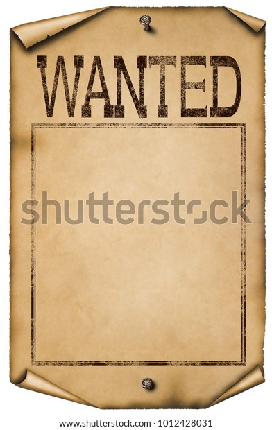 Illustration Blank Wanted Poster Isolated On のイラスト素材