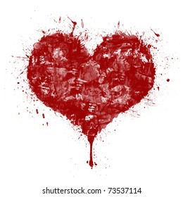 Illustration of a blood splatter heart