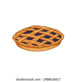 Illustration Blueberry Pie Stock Illustration 1988618417 | Shutterstock