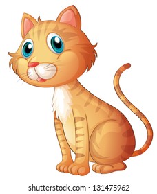 Illustration Blueeyed Cat On White Background Stock Illustration ...