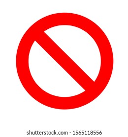 Illustration Bold Sign Stop,no Entry Symbol,no Entry Sign,traffic Sign Isolate,white Background.