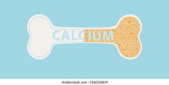 illustration-bone-word-calcium-on-light-stock-illustration-2166318619