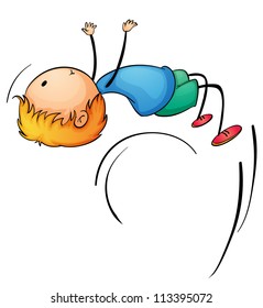 Illustration Of A Boy Doing A Backflip