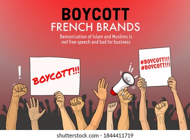 Illustration Of A Boycott Of Goods From France