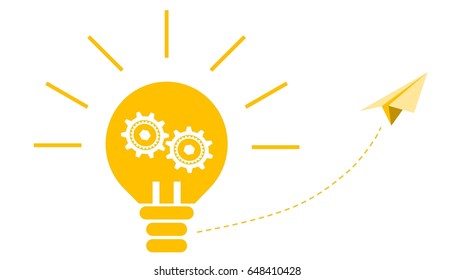 Illustration Of Bright Bulb For A Great Ideation Concept.