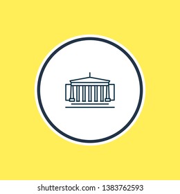 Illustration Of British Museum Icon Line. Beautiful Culture Element Also Can Be Used As Column Icon Element.