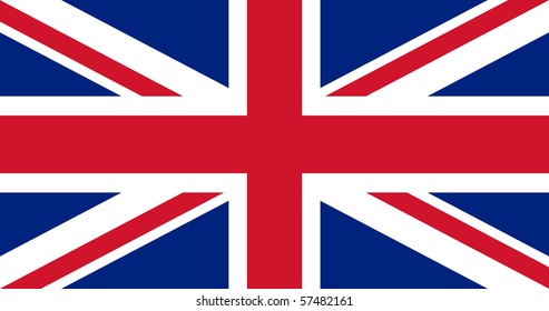 Illustration of British Union Jack national country flag.