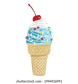 Illustration Of A Bubble Gum Ice Cream