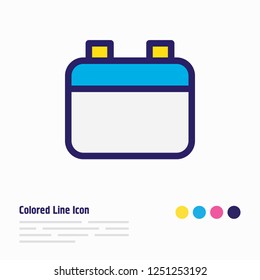 illustration of calendar icon colored line. Beautiful app element also can be used as date icon element. - Powered by Shutterstock