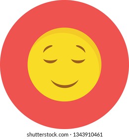 Illustration Calm Emoji Icon

         