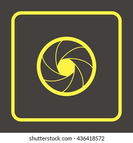 Illustration of camera shutter.