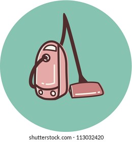 Illustration Of A Canister Vacuum