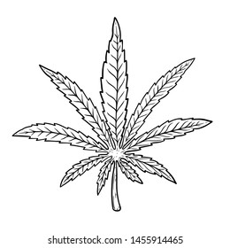 Highly Detailed Cannabis Leaf Icon Logo Stock Vector (Royalty Free ...